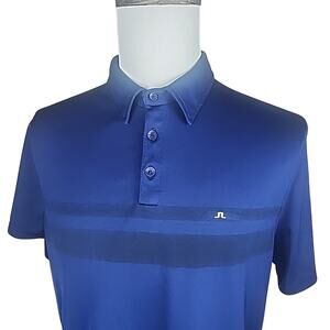 J. Lindeberg Lars 5-Yarn Golf Polo Shirt Mens XL Regular Fit Performance Navy